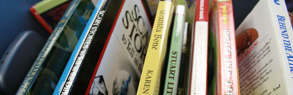 Books on shelf